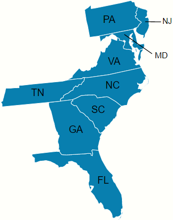 national recovery map of states rv pickup